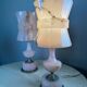 Lampes en albâtre rose années 60 (X2)
