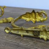 Pair of gilded bronze blaze