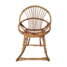 Rocking-chair "shell" in rattan, for children