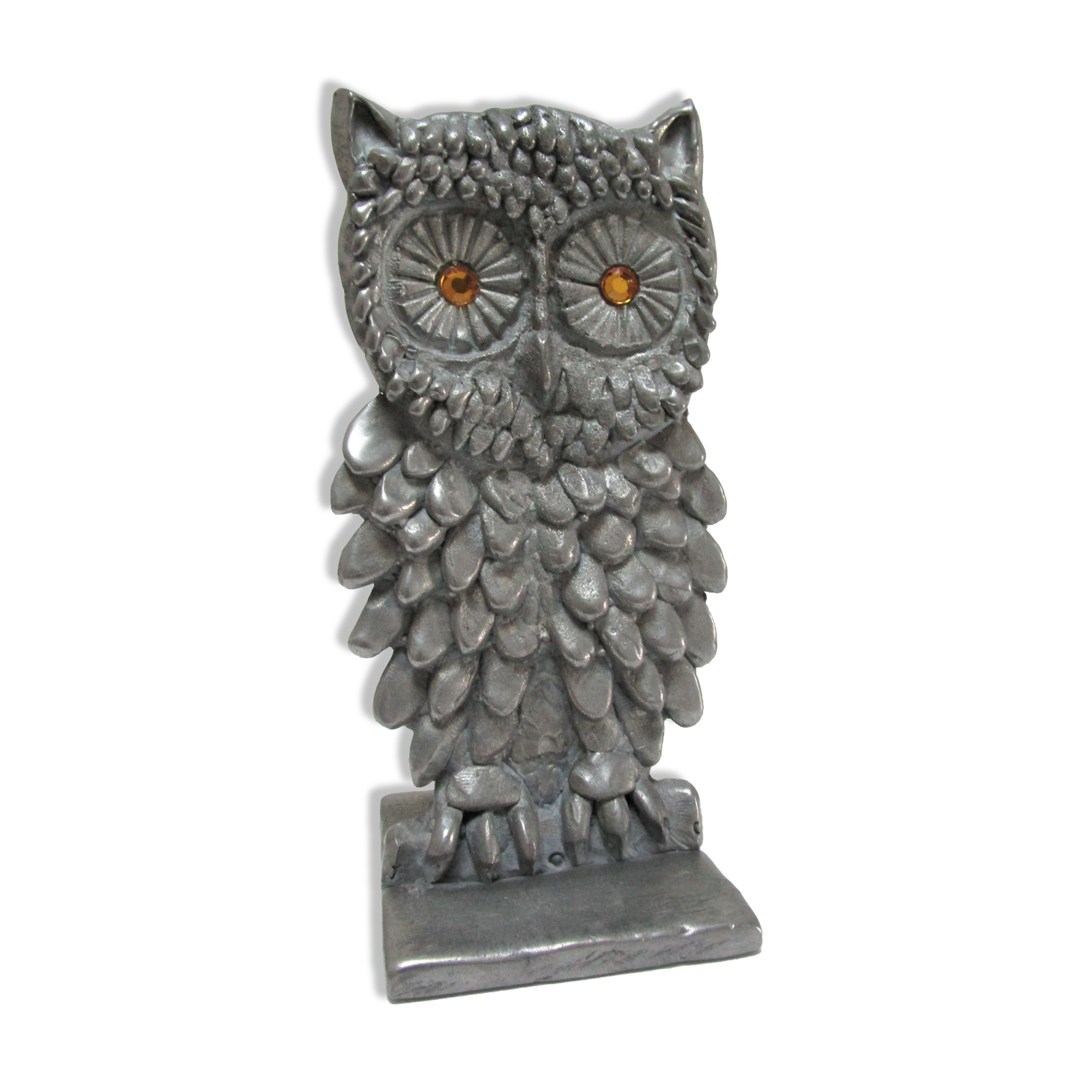 Sculptural paper press nice cast aluminum design 70s