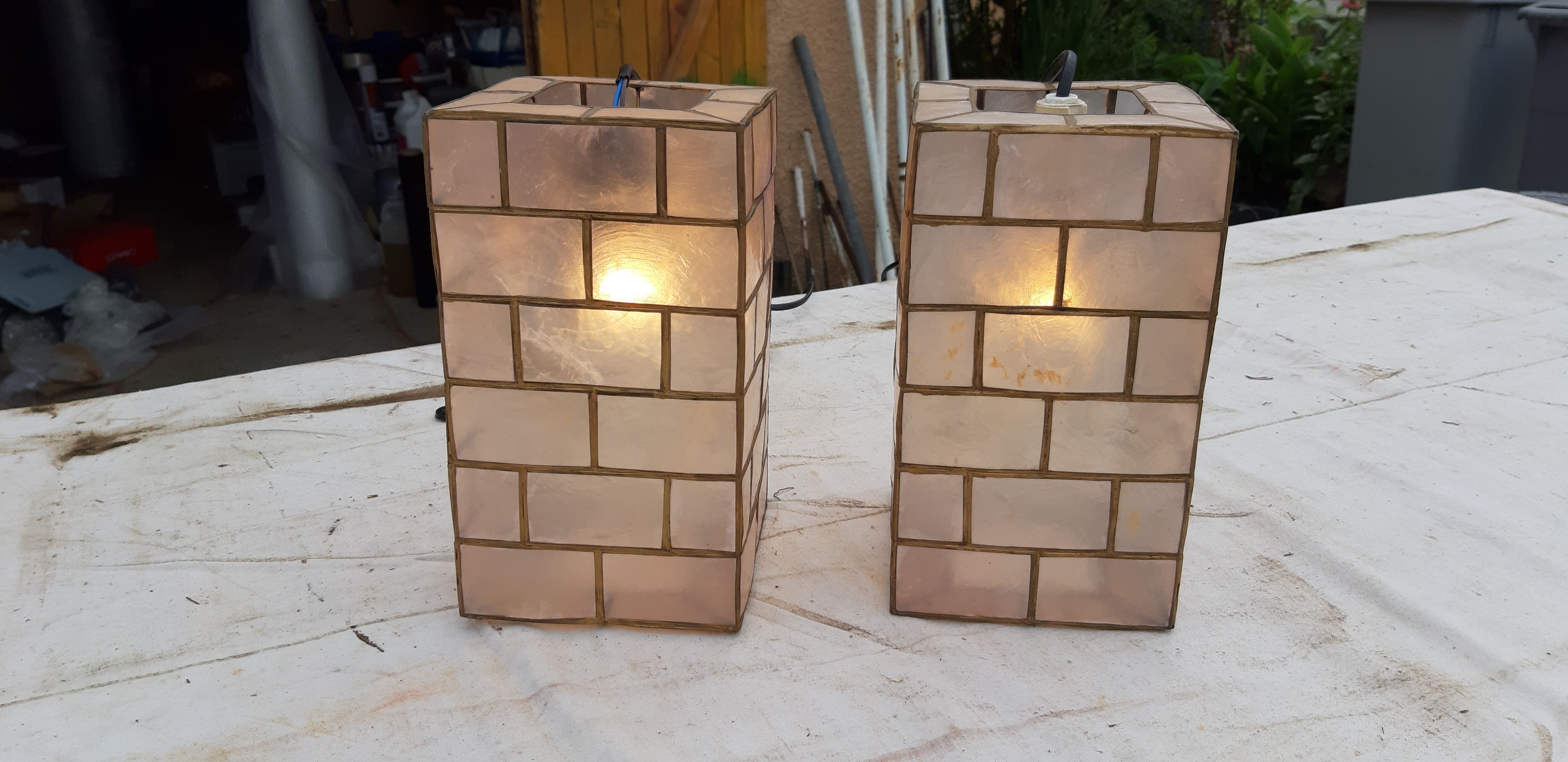 Pair of vintage pendant lights from the 1960s