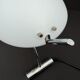 "girasole" lamp by de majo in chrome and opaline, italy 1990