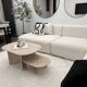Oval coffee table duo travertine