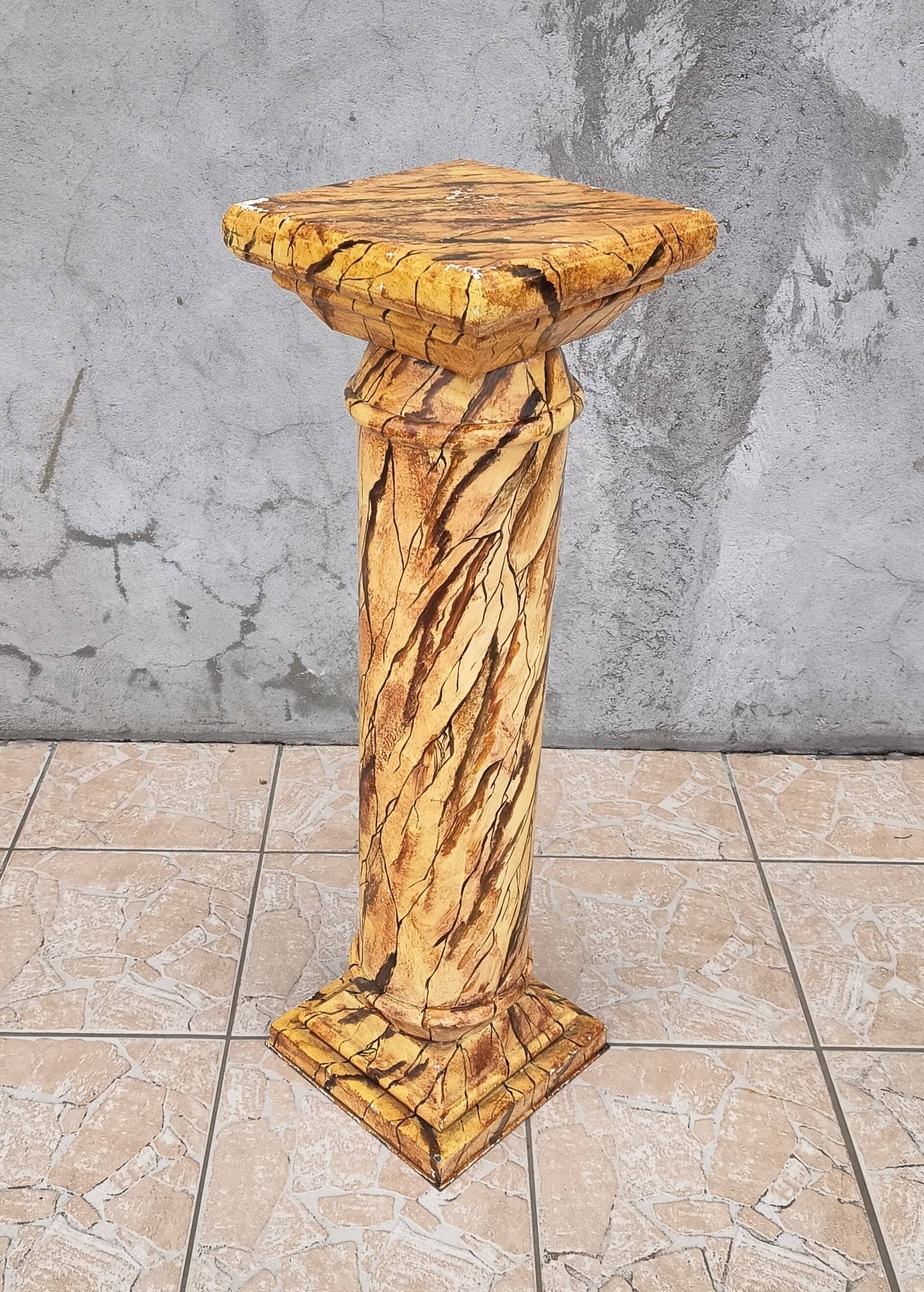 Iron column imitation marble