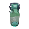 Green glass jar