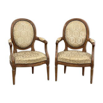 Pair of convertible armchairs