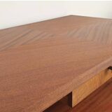 50s console table with compass feet