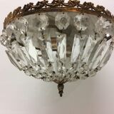 Chandelier pendants round glass ceiling