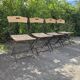 4 folding wooden and metal chairs proloisirs