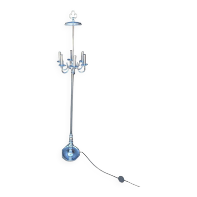 Lampadaire vintage Space Age en métal chromé, années 70