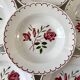 Set of 6 hollow plates Badonviller with flowers 30s