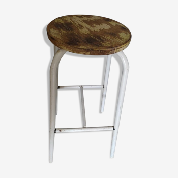 Bar top stool metal patinated seat wood dp 0922143