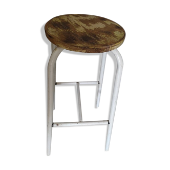 Bar top stool metal patinated seat wood dp 0922143