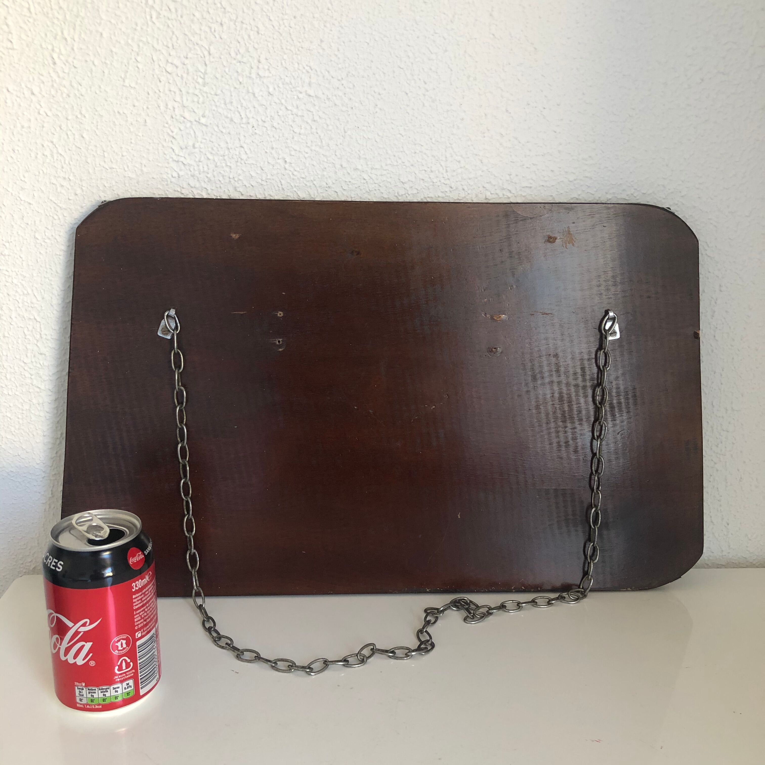 Miroir biseauté anglais vintage 1930 - 50 x 30 cm