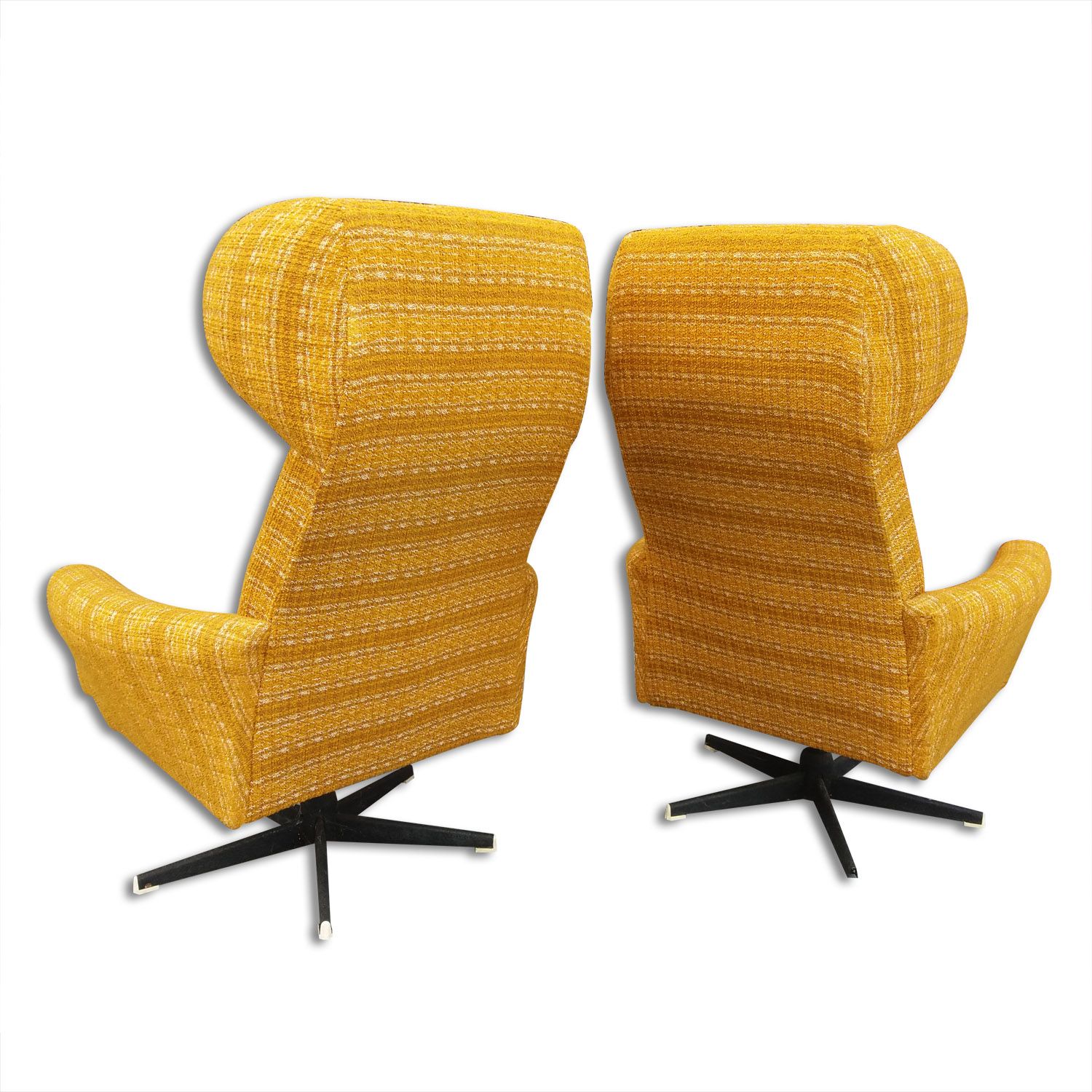 Pair of swivel chair zipper, produced by Drevotvar 1970's