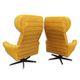 Pair of swivel chair zipper, produced by Drevotvar 1970's