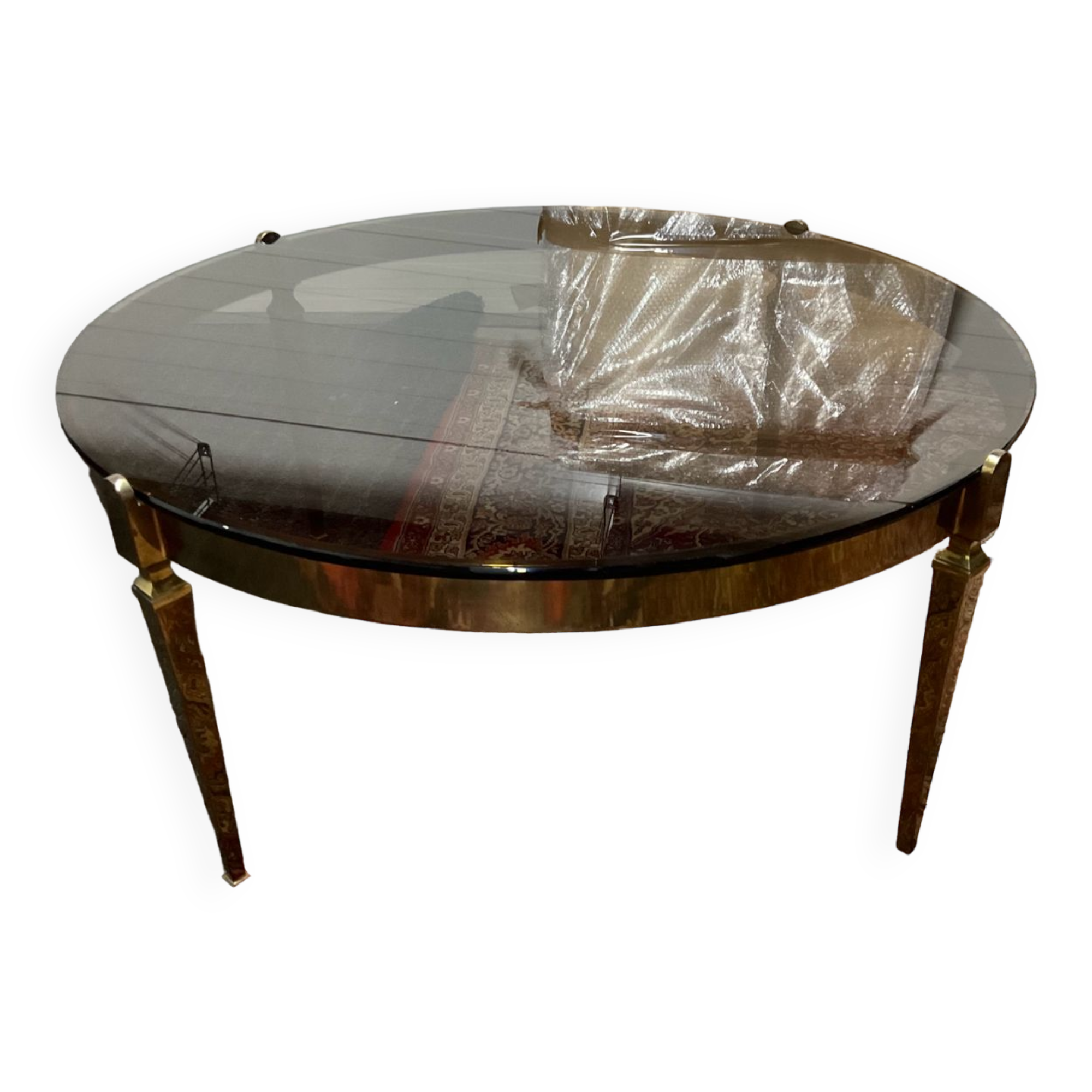 Empire style coffee table in solid bronze