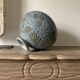 Vase Mougin blue flower and vegetal motif