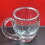 Superb signed baccarat crystal mug cup / vintage / 1300 gr