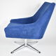 Vintage Cord armchair Shell, Deutsche Democratic Republic, DDR, 1960s, Blue