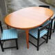Danish teak extendable round table of the years 60