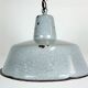 Industrial grey enamel factory lamp, 1960s