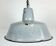Industrial grey enamel factory lamp, 1960s