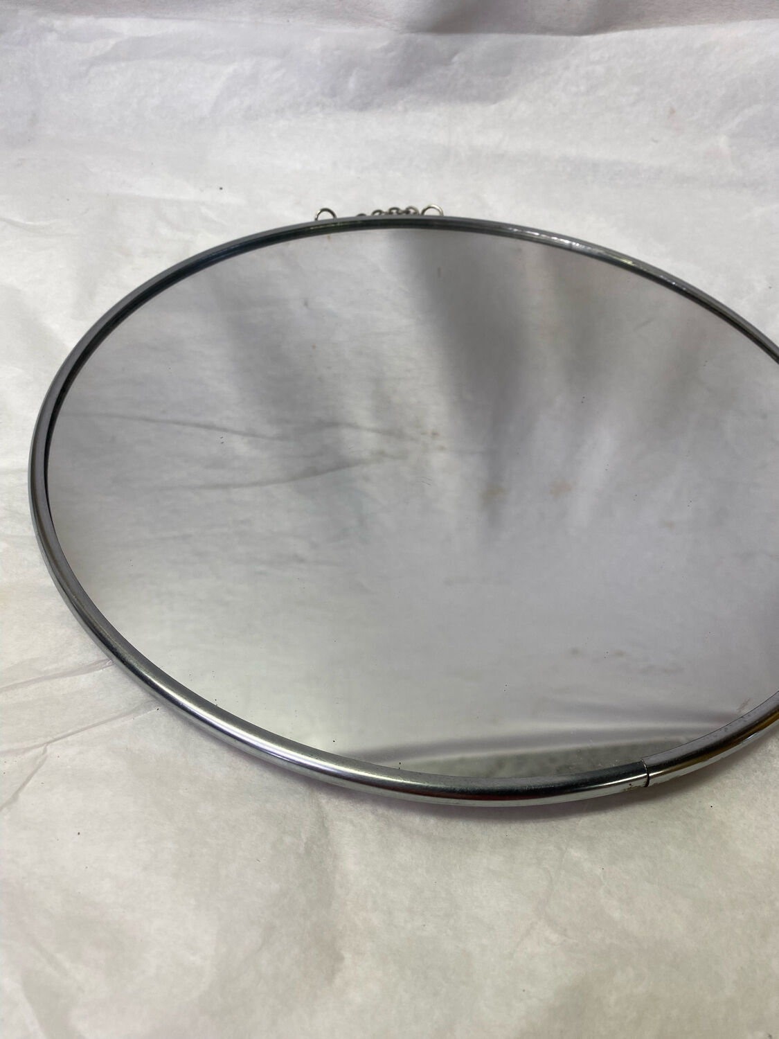 Round vintage barber mirror