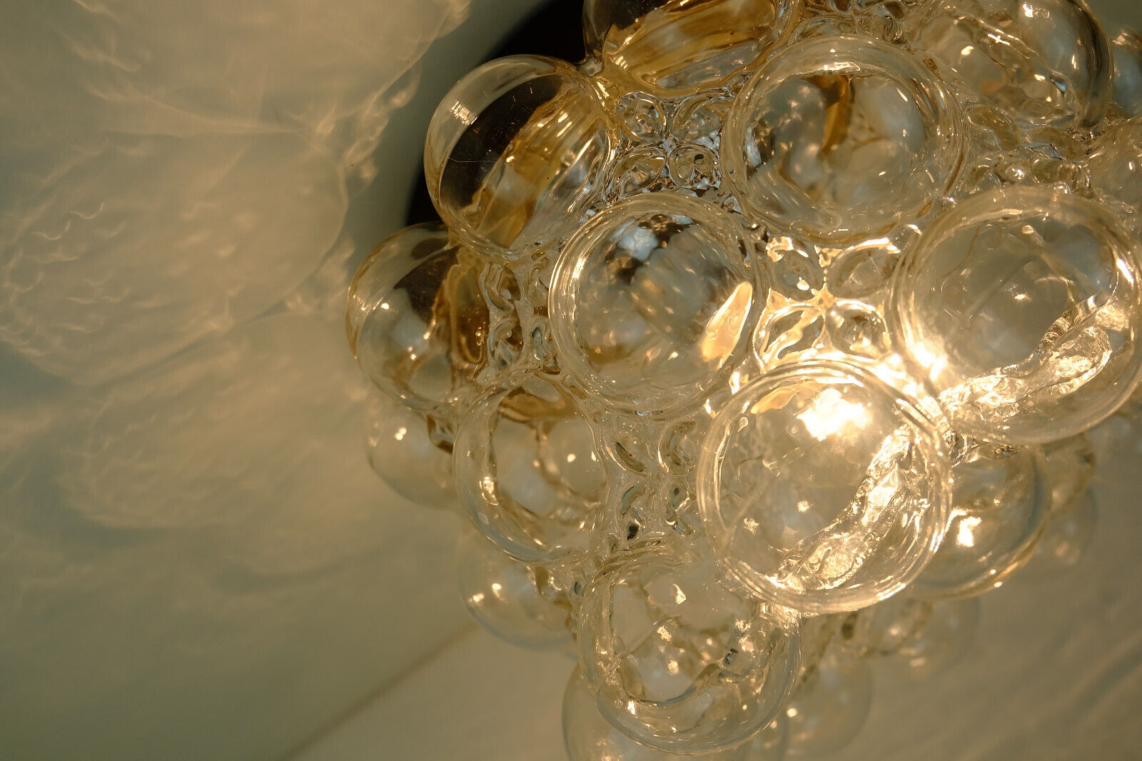 Plafonnier en verre et métal par Helena Tynell pour Limburg années 1960