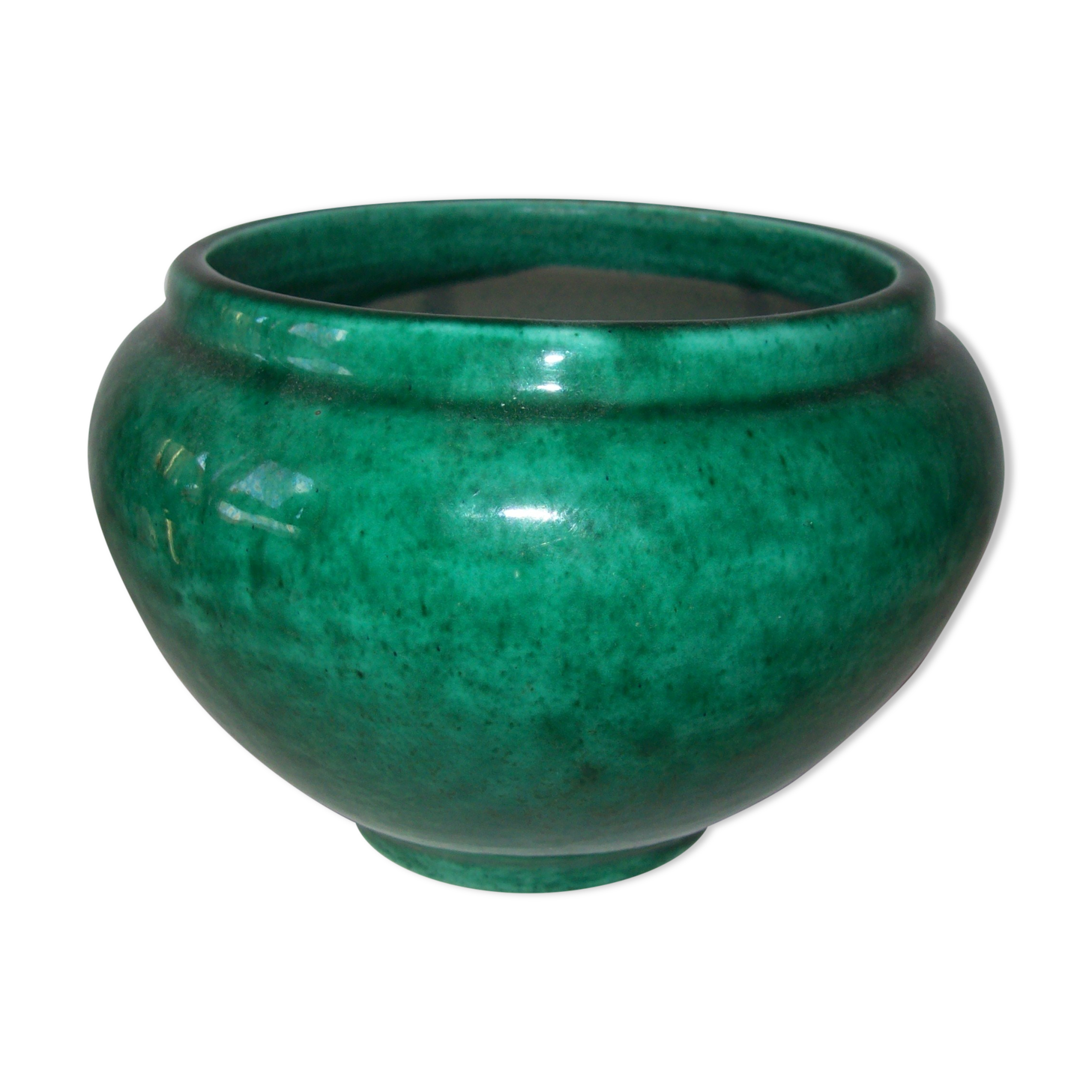 Ceramic pot cover signed jérome massier