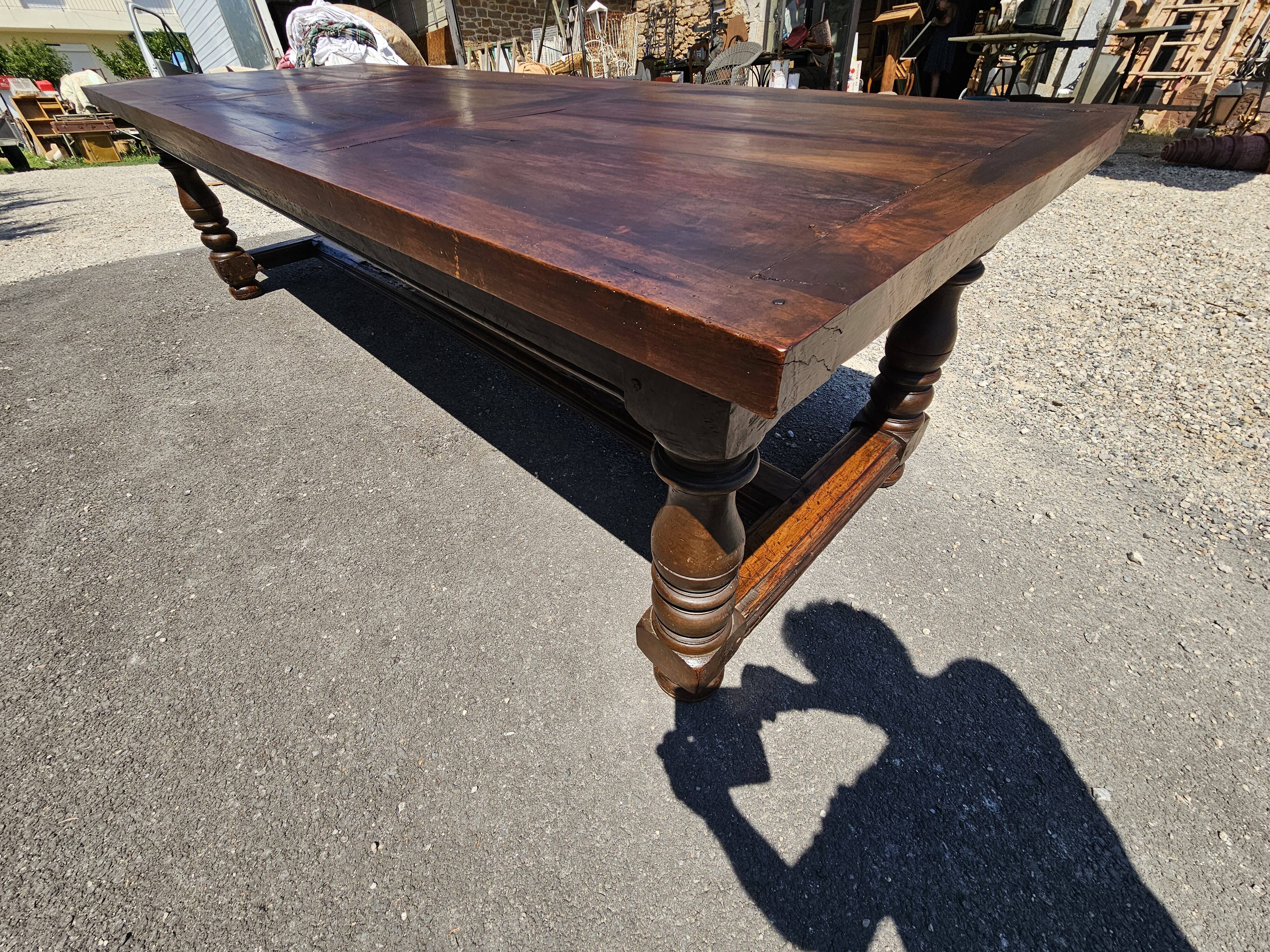 Large 19th-century walnut table