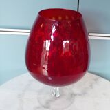 Vase verre empoli rouge