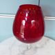 Vase verre empoli rouge