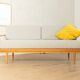 Wilhelm Knoll mid-century sofa, 1950s, cherry wood, reupholstered