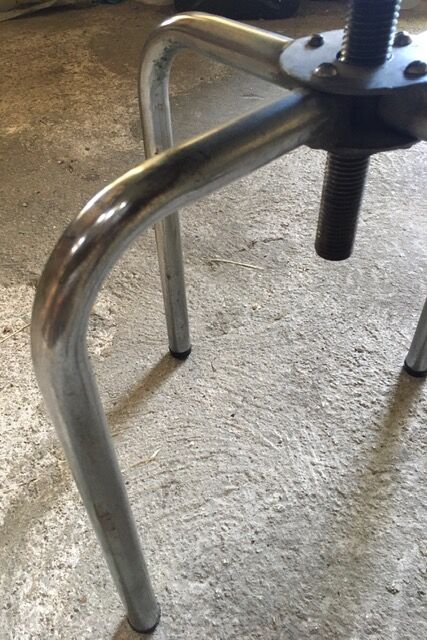 Vintage screw workshop stool