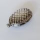 Vintage 1950s silver-plated flask in the shape of a pine cone.