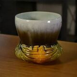 Numbered polychrome art nouveau ceramic planter, early 20th century