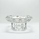 Vintage Art Deco candlestick in transparent moulded crystal glass