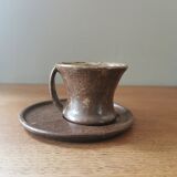 Vintage stoneware coffee service. Signed Tournay