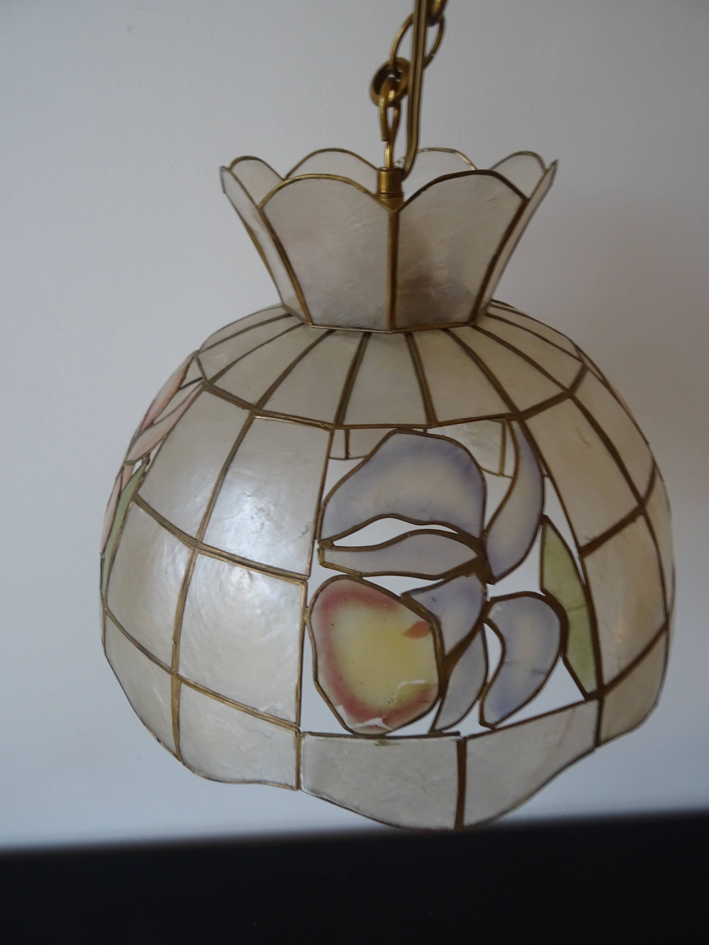 Vintage mother-of-pearl pendant lamp 70