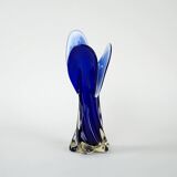 Cobalt vase, Murano glass, Italian design, 1960s, made in Italy