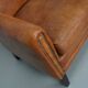 Vintage Dutch leather club chair in cognac color