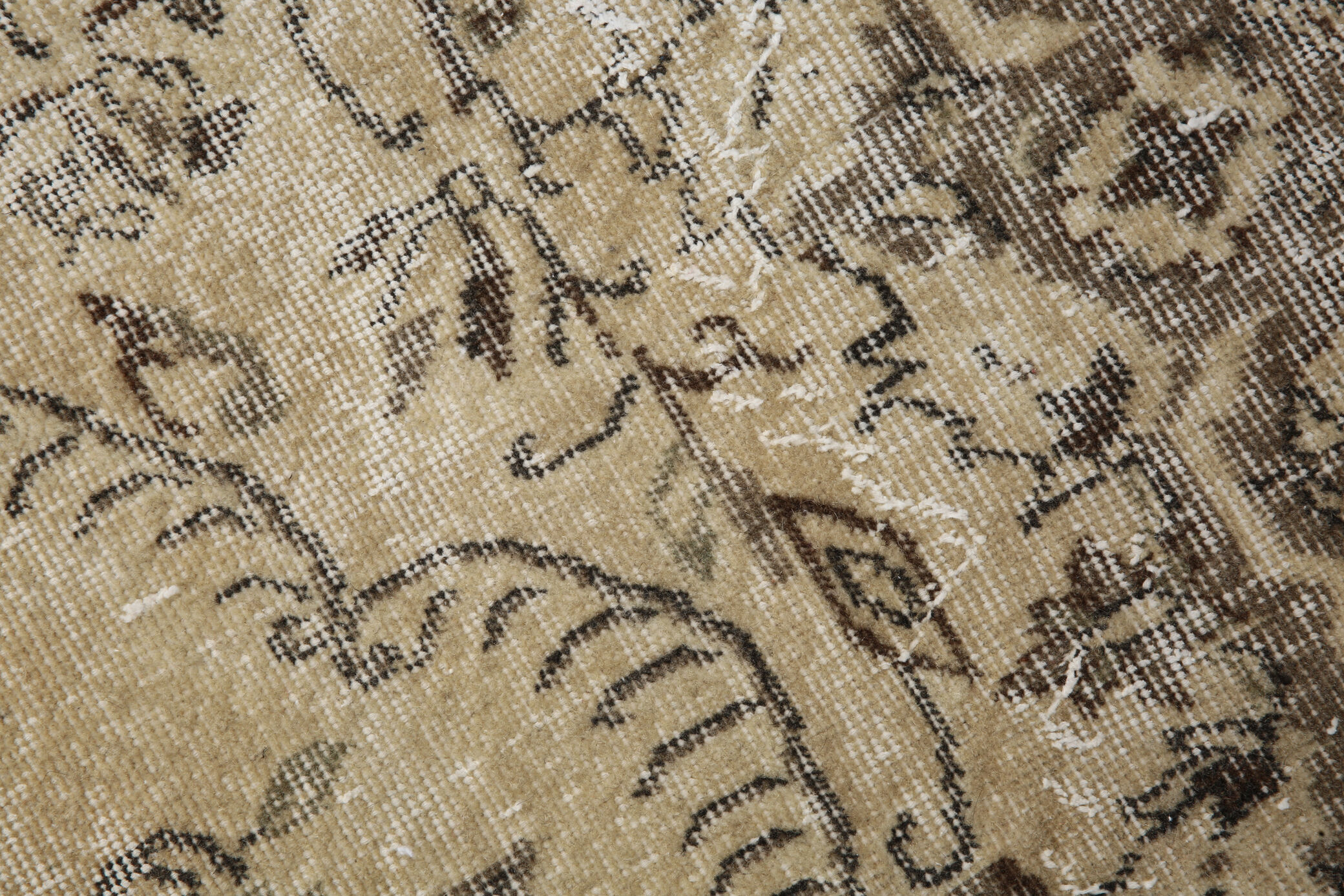 Classic beige & brown vintage rug, 211x155 cm