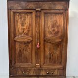 Napoleon III style wardrobe in solid walnut, 19th century