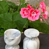 5 vintage marble coquetiers