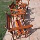 Lot de 5 fauteuils pliants vintage années 60