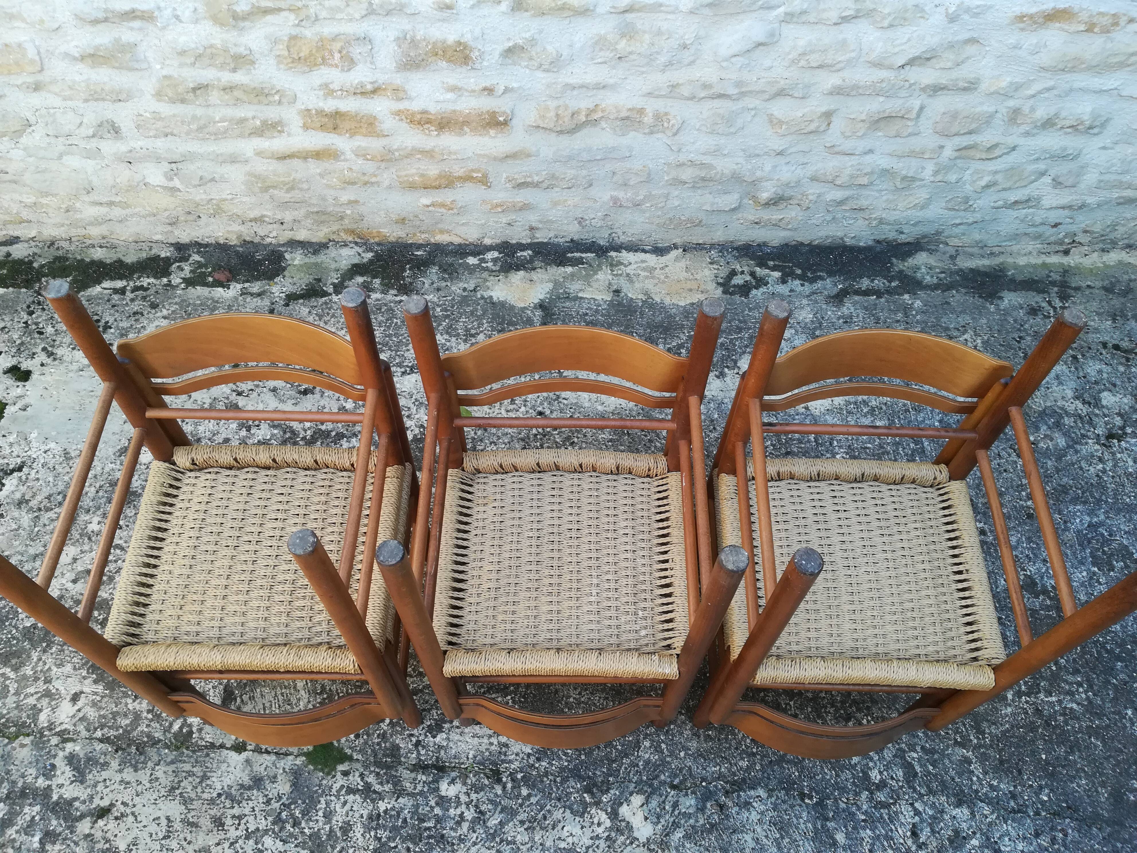 6 rope seated chairs