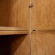 Pair of Guido Faleschini brown suede and metal wardrobes - 1960s