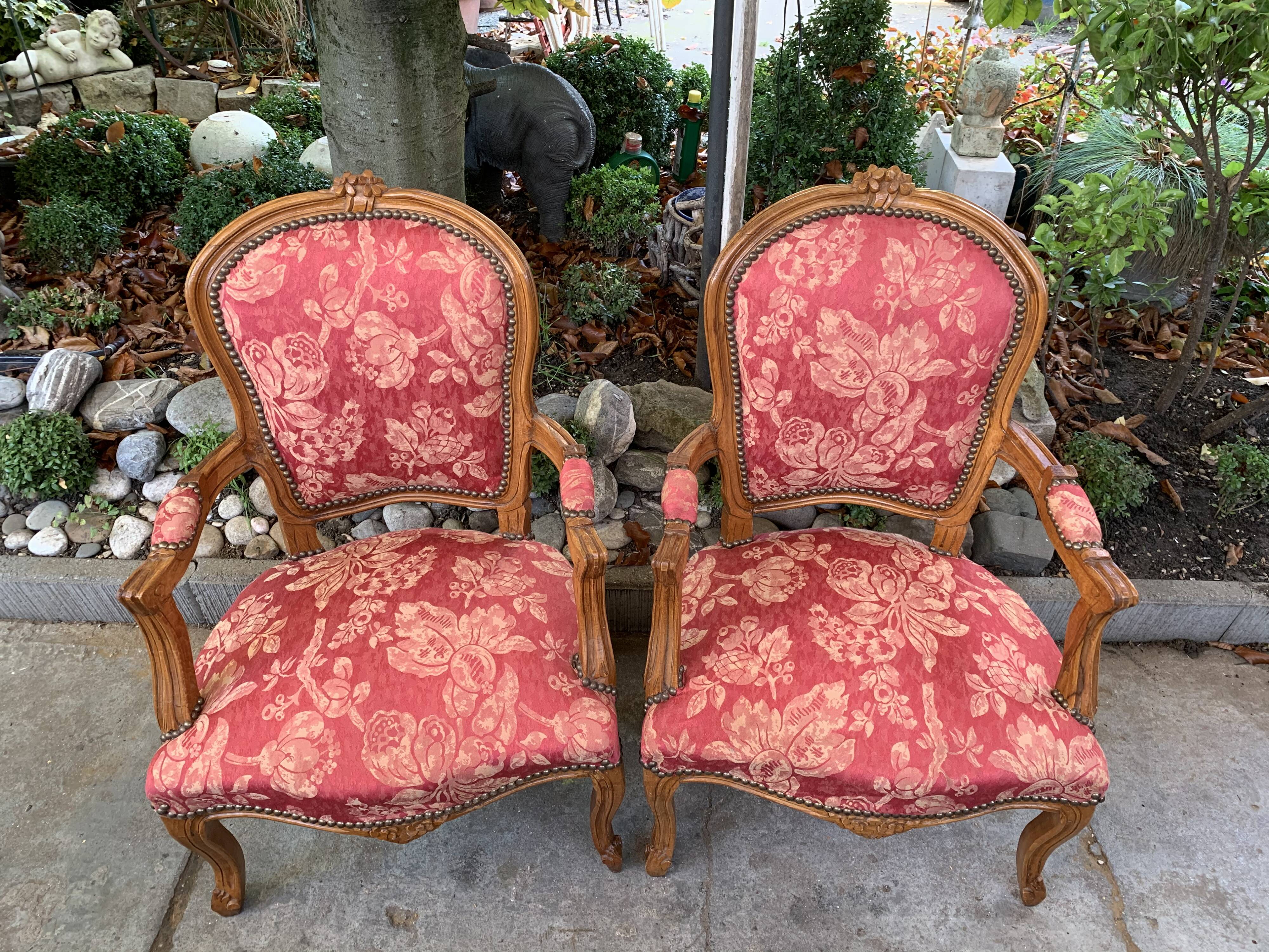 Pair of pink armchairs