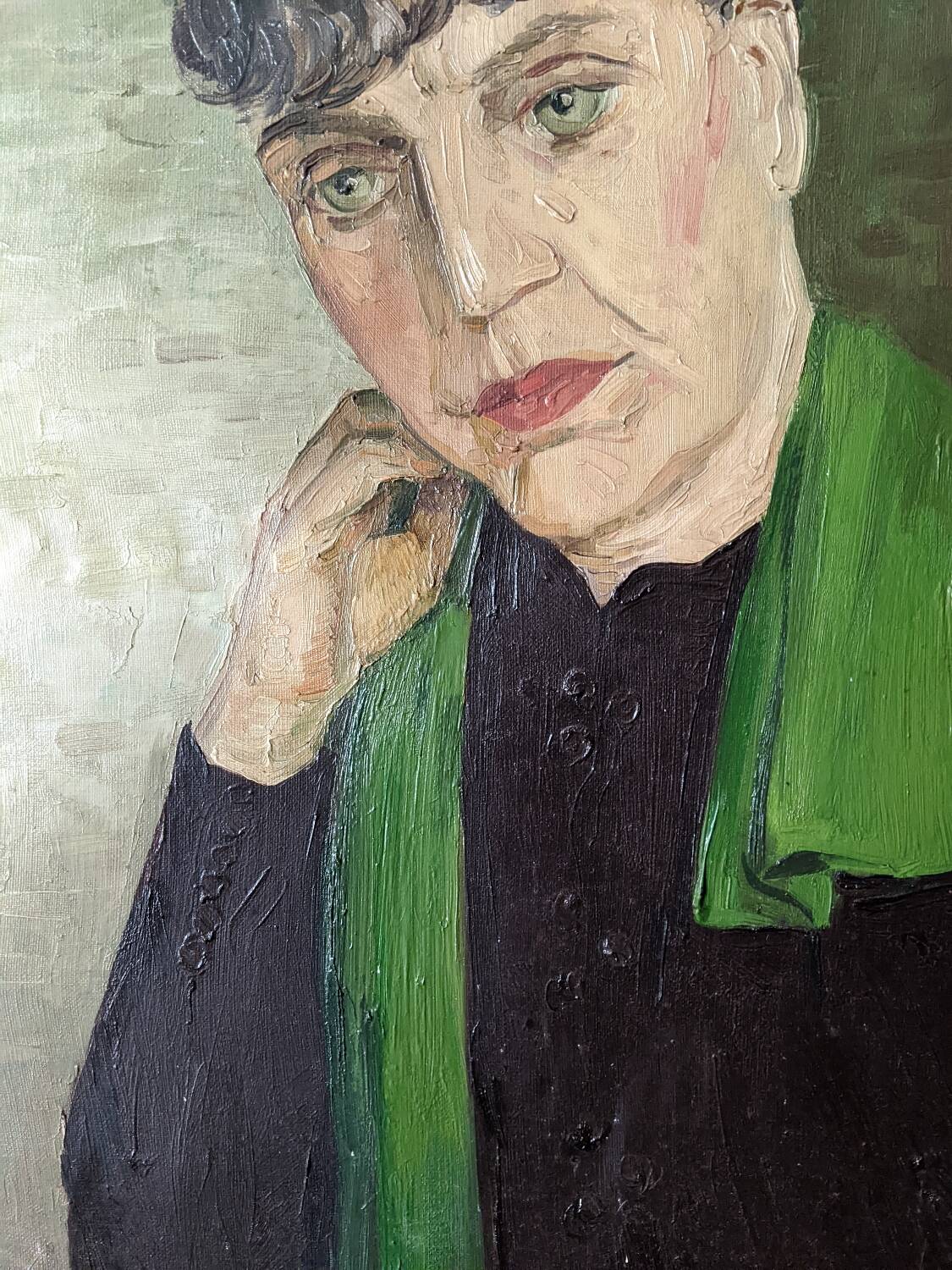 Oil on canvas old portrait alternative decoration countryside